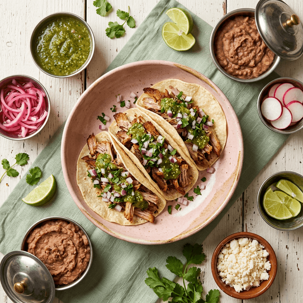 Pork Carnitas Tacos with Salsa Verde