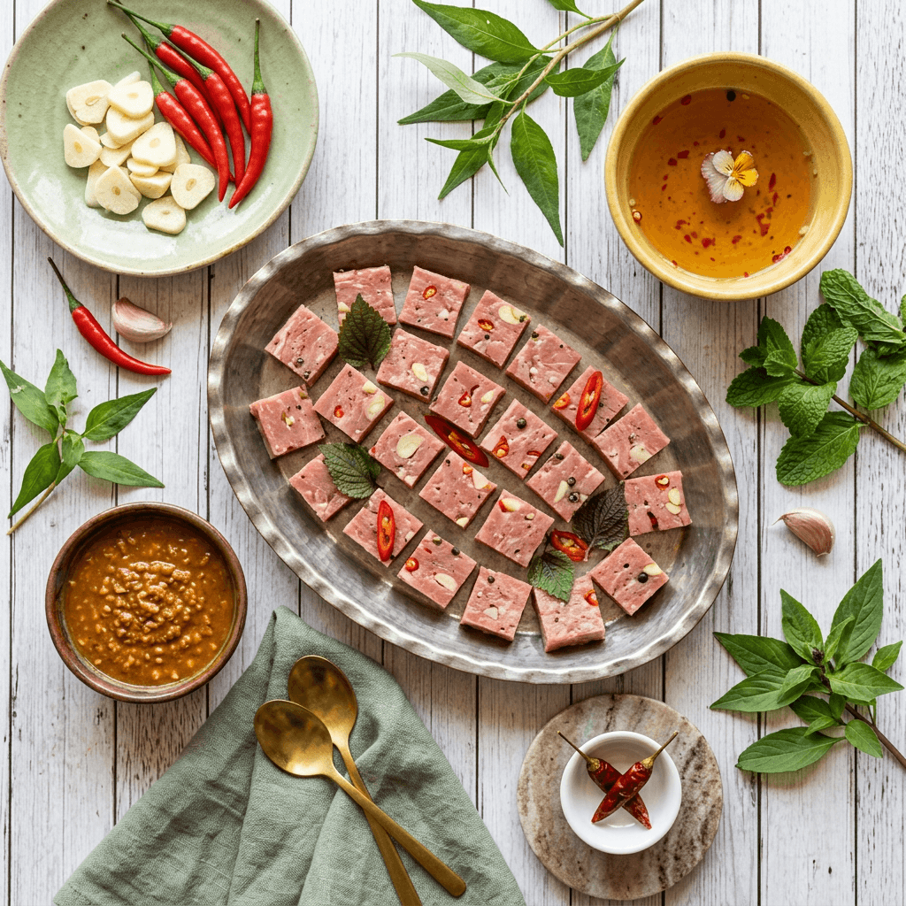 Nem Chua (Vietnamese Cured Fermented Pork Bites)