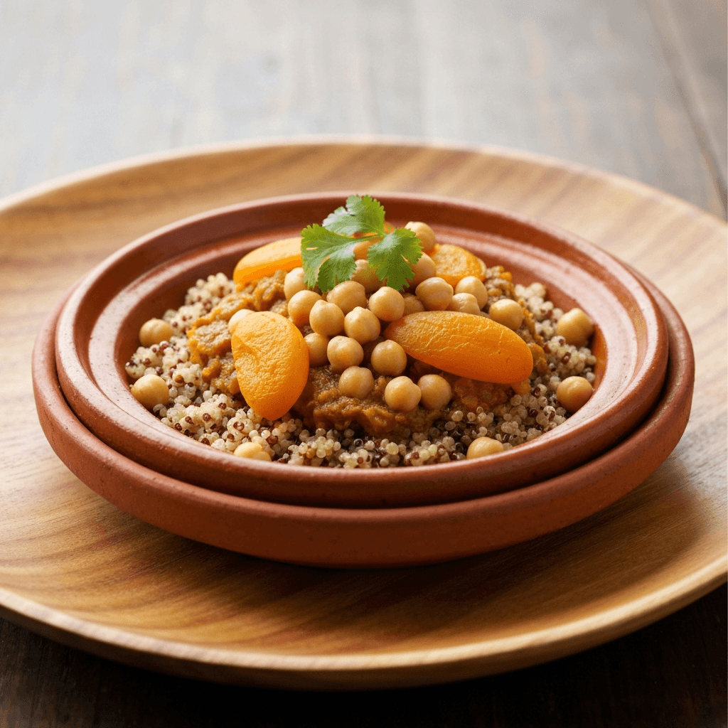 Moroccan Chickpea and Apricot Tagine with Quinoa