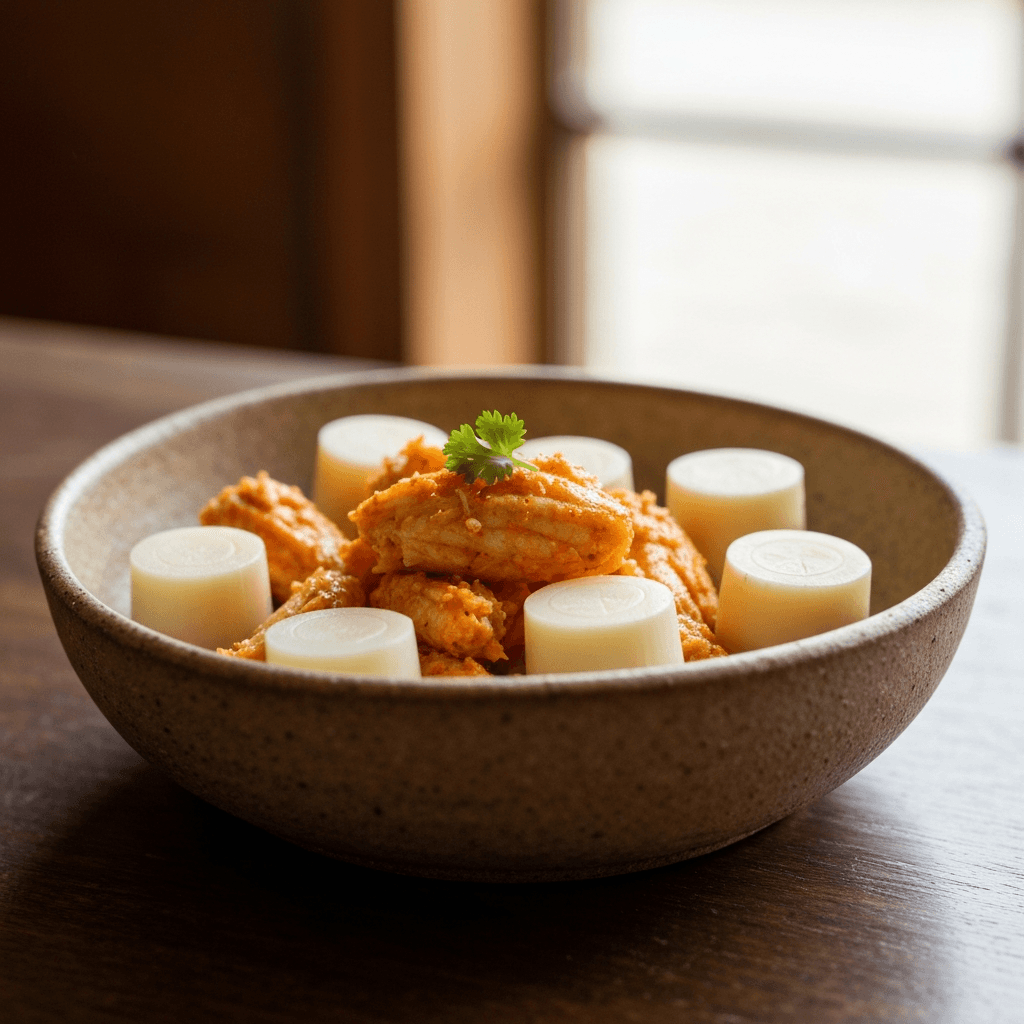 Cajun-Spiced Fancy White Crab and Hearts of Palm 'Lump' Bites