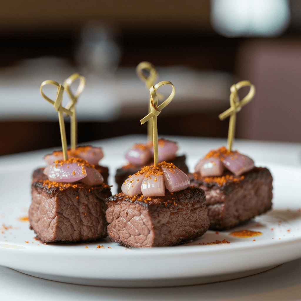 Old Bay-Seasoned Grass-Fed Beef and Shallot 'Bistro' Bites