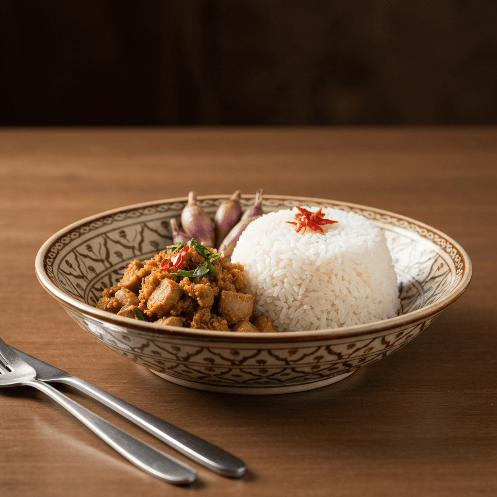 Northern Thai Sai Oua with Jasmine Rice and Charred Aromatics