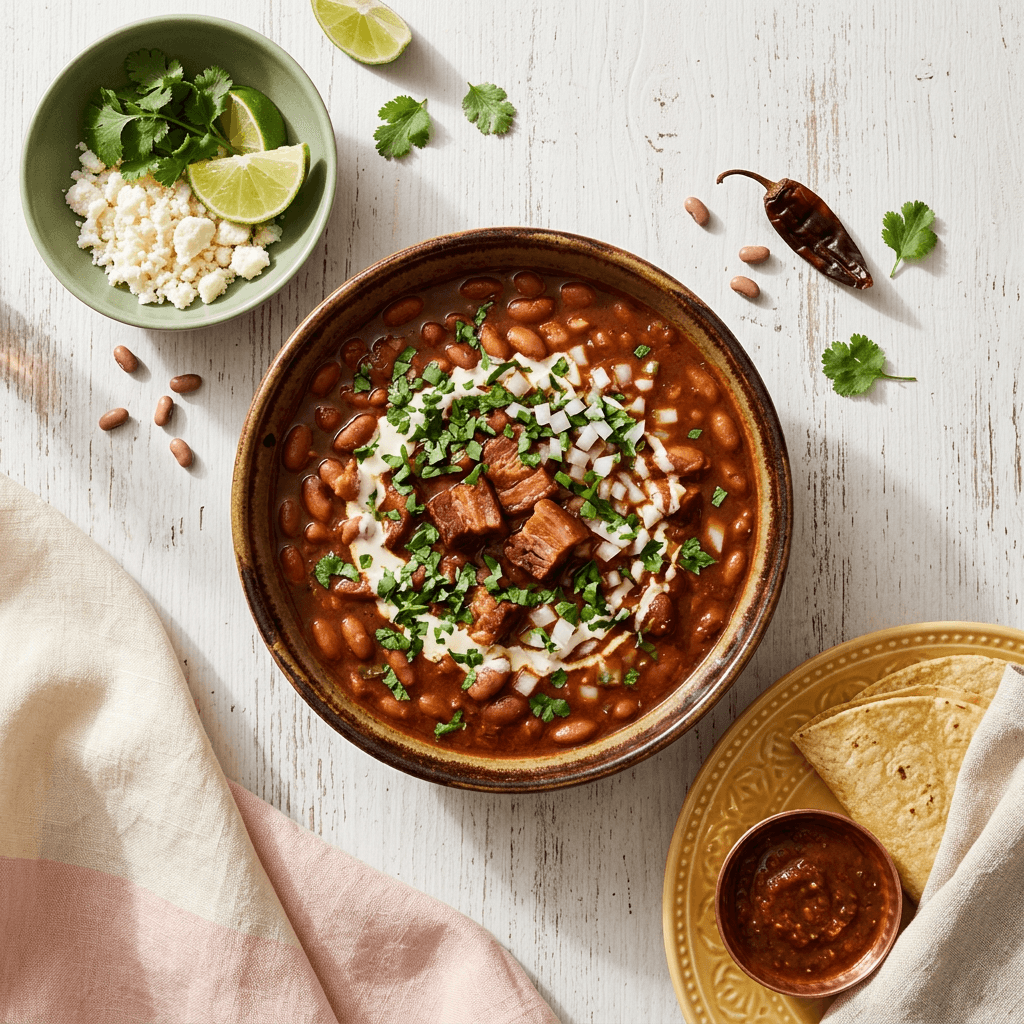Frijoles Charros con Cerdo (Smoked Pork Belly and Pinto Bean Stew)