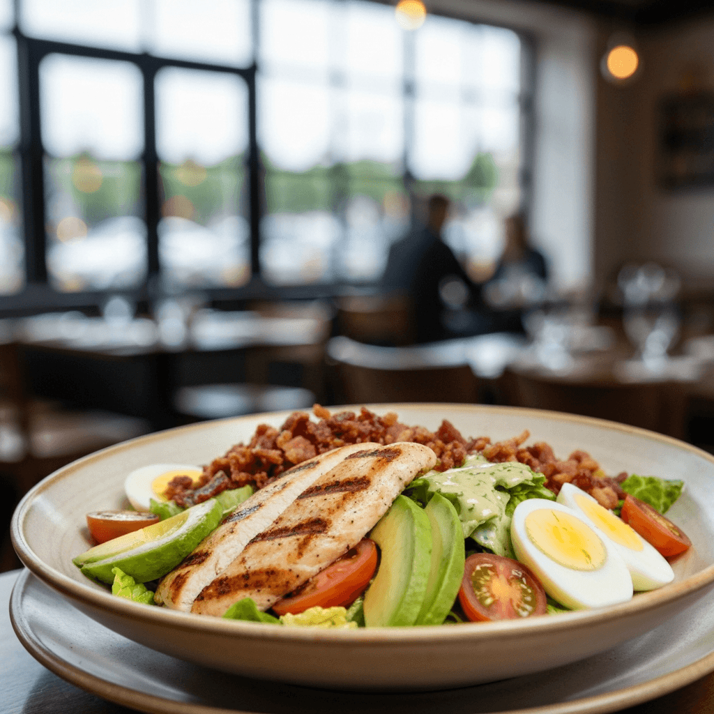 Classic Cobb Salad with Grilled Chicken and Creamy Herb Vinaigrette
