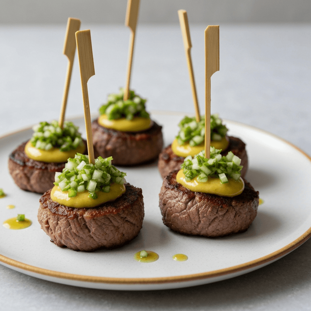 Skirt Steak 'Carne Asada' Bites with Cilantro-Lime Relish