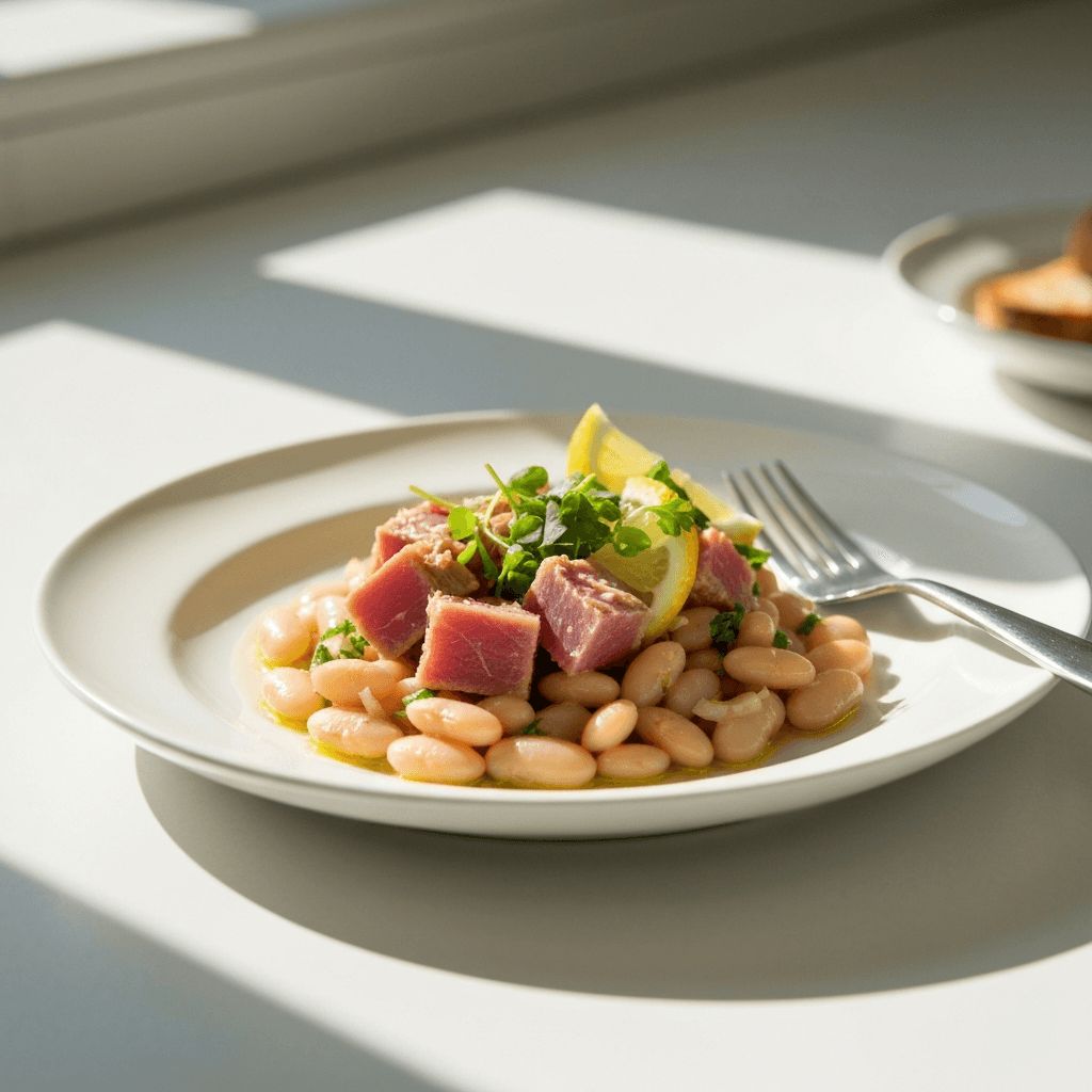 Tuna and White Bean Salad with Lemon and Herbs