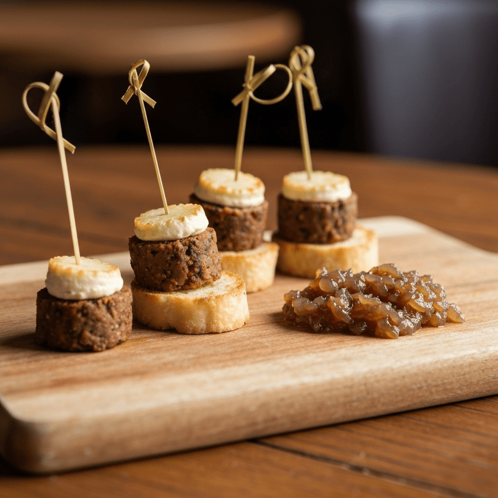 Celeriac and Grass-Fed Beef Bites with Vidalia Onion Jam