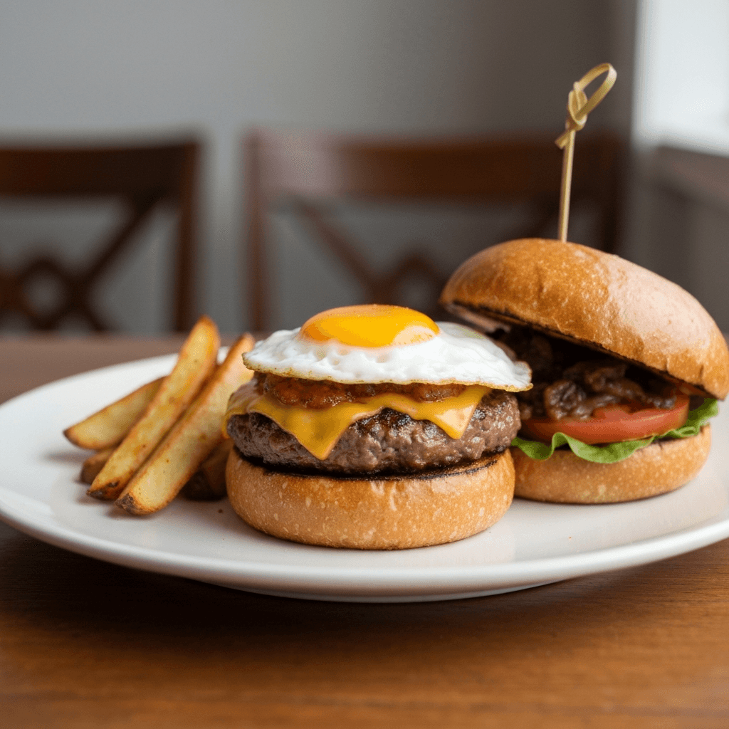 Classic American Grass-Fed Beef Patty Melt on Toasted Sourdough