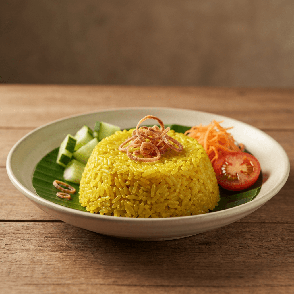 Xoi Xeo with Turmeric-Infused Sticky Rice and Crispy Shallots