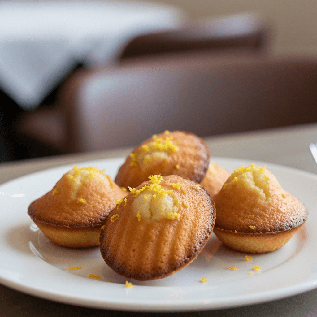 Almond-Crusted Baked Madeleines with Lemon Zest