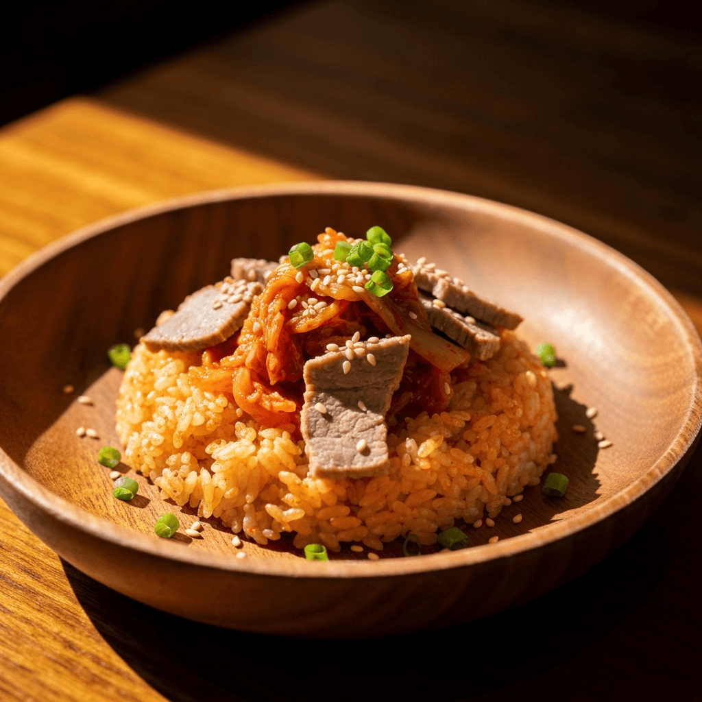 Pork and Kimchi Fried Rice (Jeyuk Bokkeumbap)