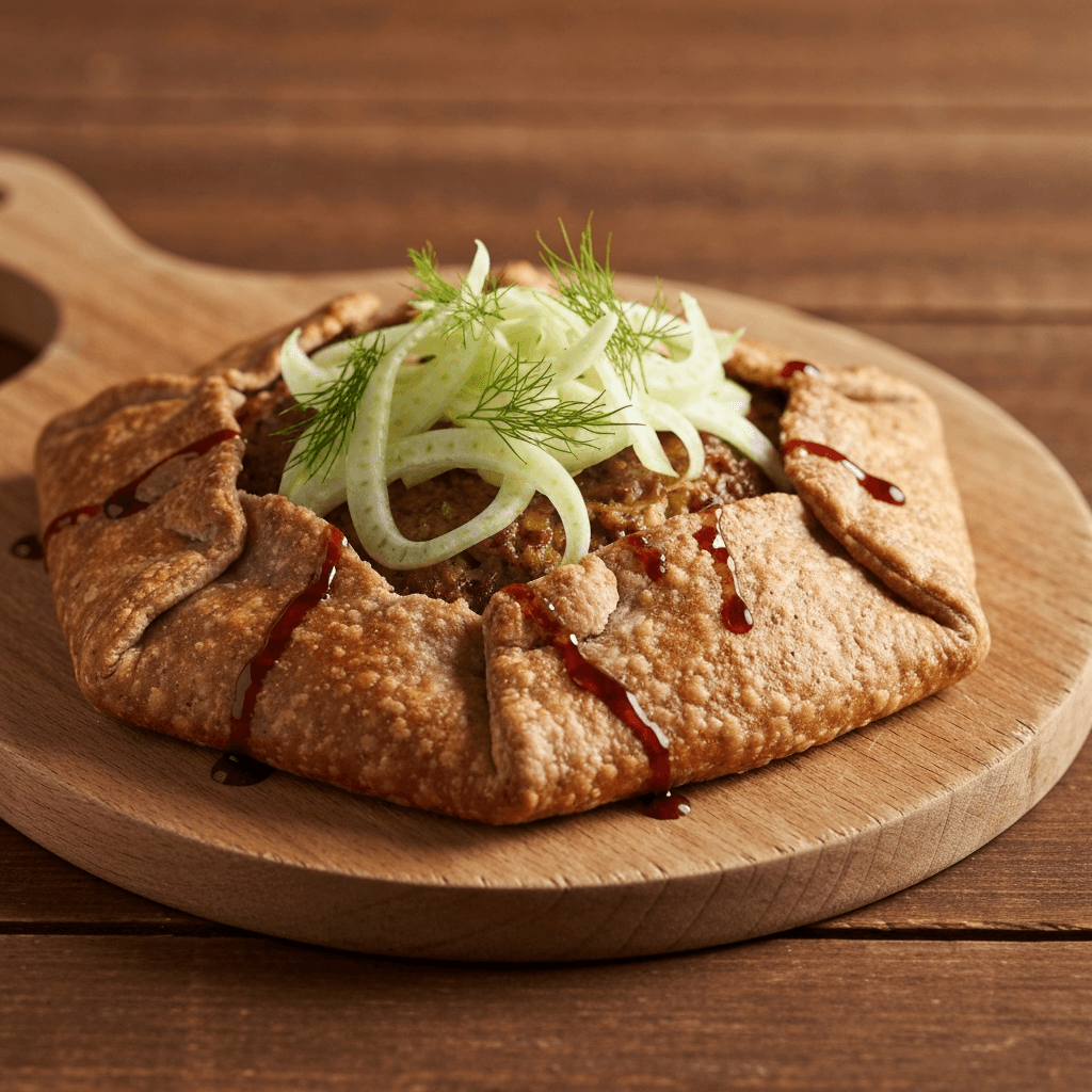 Breton-Style Buckwheat Breakfast Galette with Shaved Fennel and Sherry Glaze