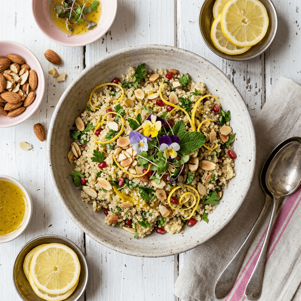 Salade de Quinoa aux Amandes et Zeste de Citron