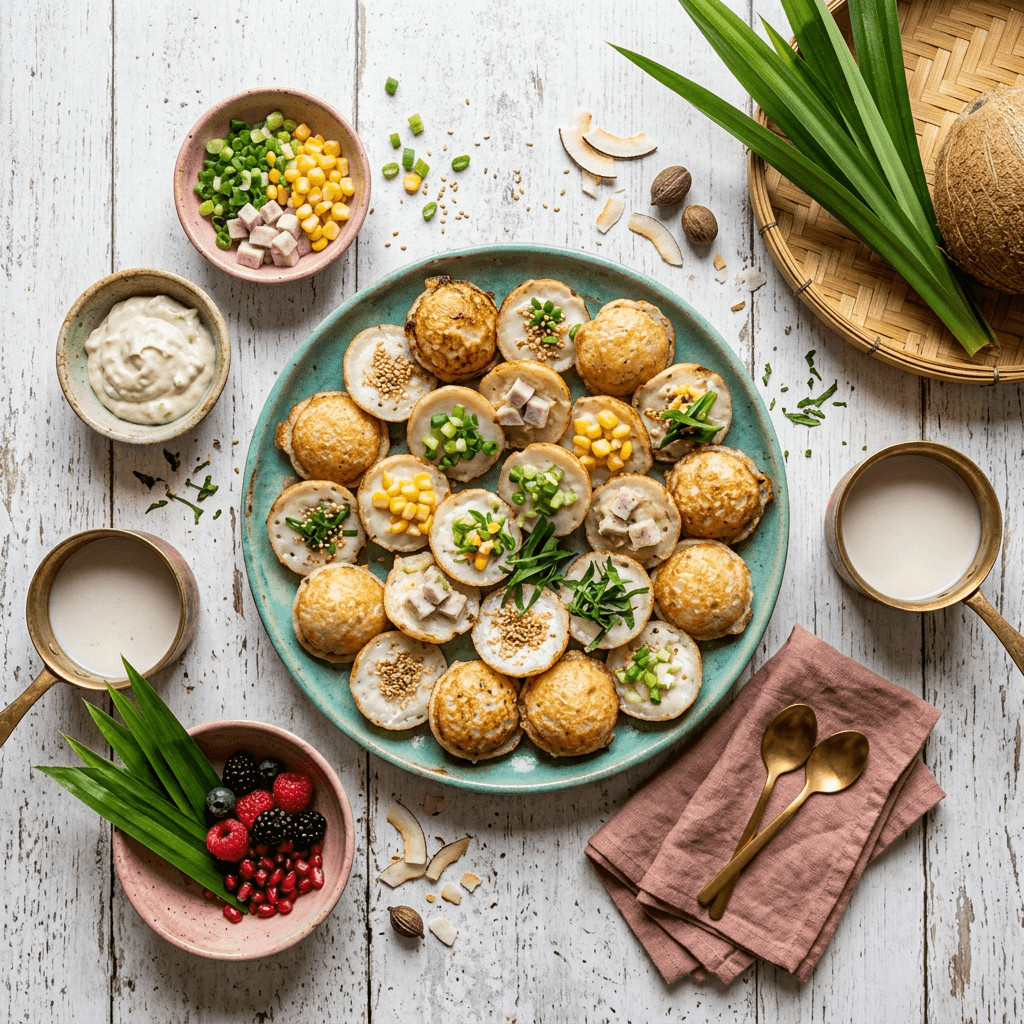 Khanom Krok (Thai Coconut Rice Pancakes)